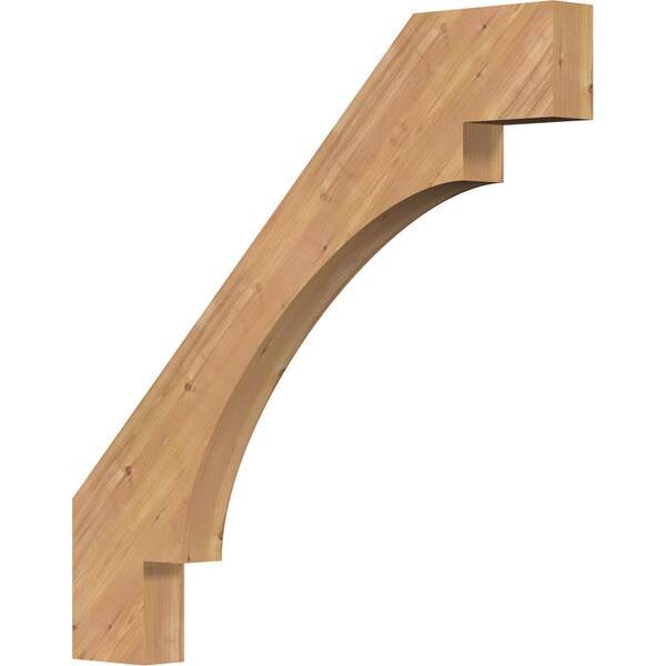 Ekena Millwork 3 1/2"W x 38"D x 38"H Merced Smooth Knee Brace, Western Red Cedar BRC04X38X38MRC00SWR - main